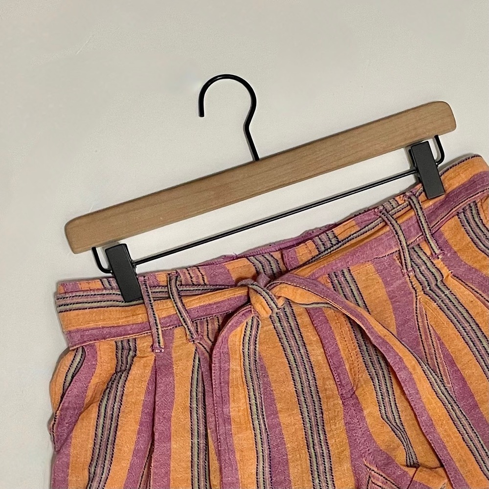 FREE PEOPLE Barbados Bloom Belted Cuffed Shorts‎ Tropical Stripes Vacation 6 - Picture 4 of 15